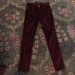 7 for all mankind velvet pants